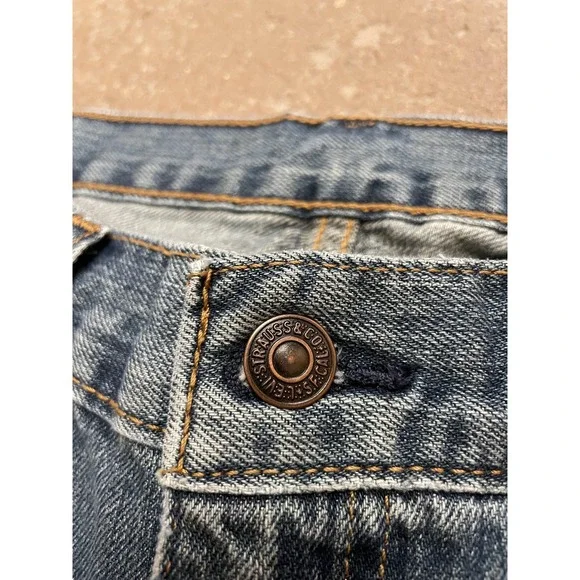 Levis 559 Jeans Mens 36x34 Blue Denim Relaxed Fit Straight Leg Zip Fly Waterless - Picture 5 of 16